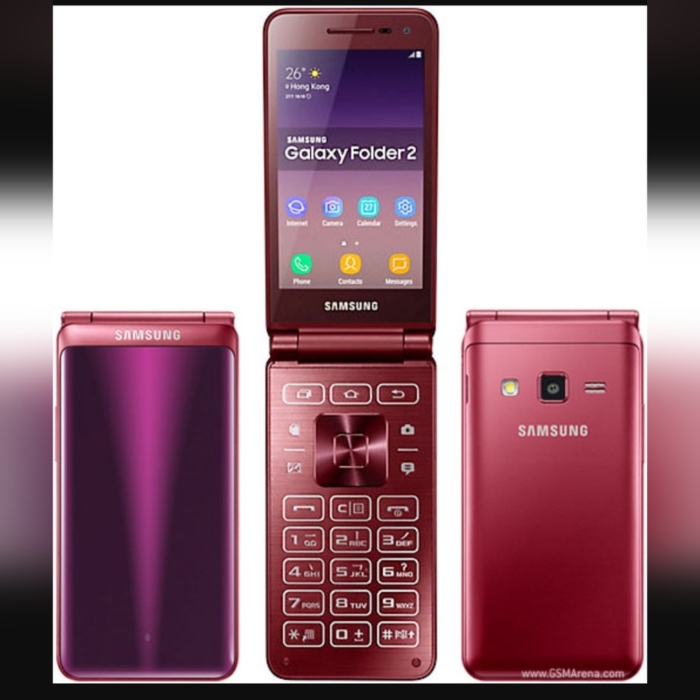 Samsung Galaxy Folder 2 Flip Phone - Burgundy